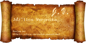 Jálics Veronika névjegykártya